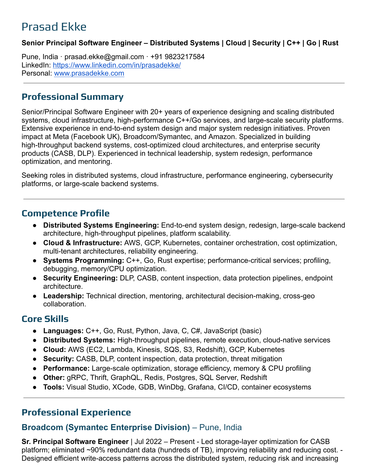 Preview of Prasad Ekke resume